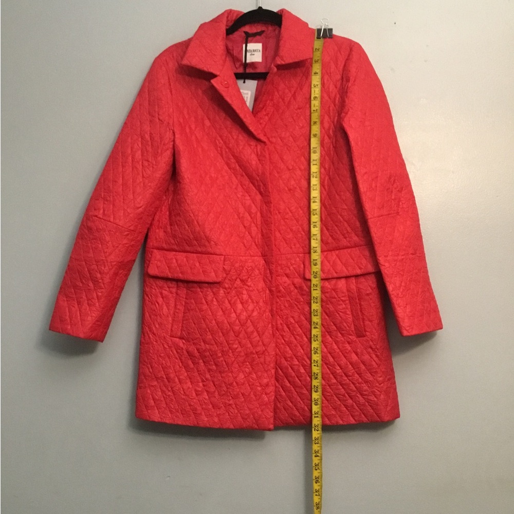 Cinzia Rocca Icons Vibrant Red Quilted Puffer Coat